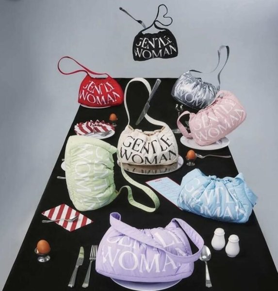 画像17: Gentlewoman Logo Dumpling Drawstring Shoulder Underarm Backpack Bag　ユニセックス男女兼用Gentlewomanロゴ巾着ショルダートートアンダーアームパックバッグ (17)