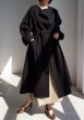 画像2: Women's Loose no-collar fashion long cocoon coat  ルーズノーカラーファッションロングコクーンコート ジャケット (2)