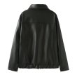 画像4: Women's Ribbon Black Leather Jacket Blouson coat　リボンレザージャケット コート  (4)