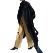画像4: Women's Loose no-collar fashion long cocoon coat  ルーズノーカラーファッションロングコクーンコート ジャケット (4)