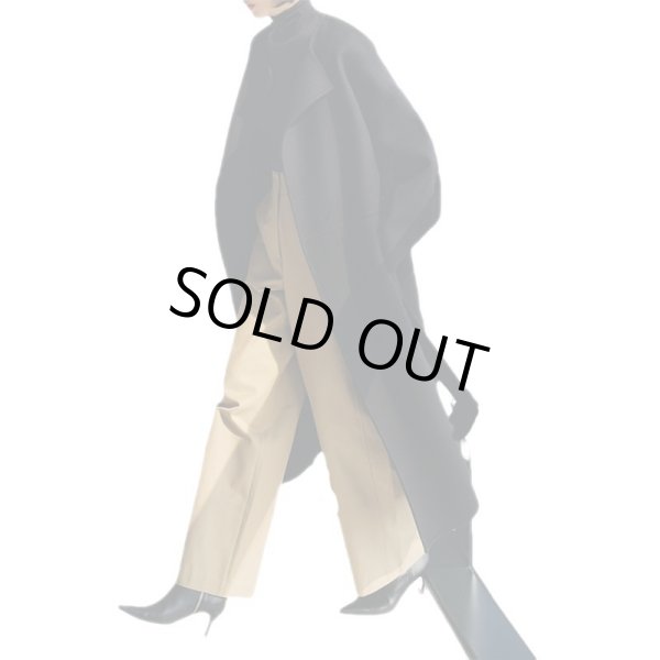 画像4: Women's Loose no-collar fashion long cocoon coat  ルーズノーカラーファッションロングコクーンコート ジャケット (4)