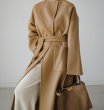 画像5: Women's Loose no-collar fashion long cocoon coat  ルーズノーカラーファッションロングコクーンコート ジャケット (5)