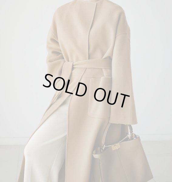 画像5: Women's Loose no-collar fashion long cocoon coat  ルーズノーカラーファッションロングコクーンコート ジャケット (5)