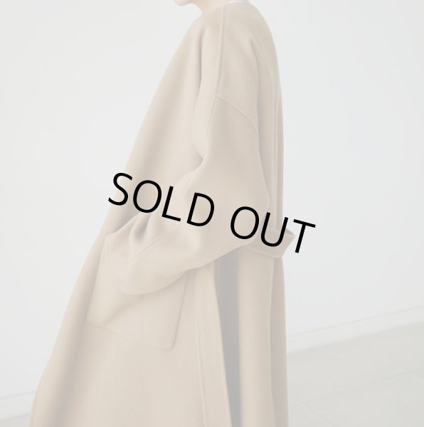 画像8: Women's Loose no-collar fashion long cocoon coat  ルーズノーカラーファッションロングコクーンコート ジャケット (8)