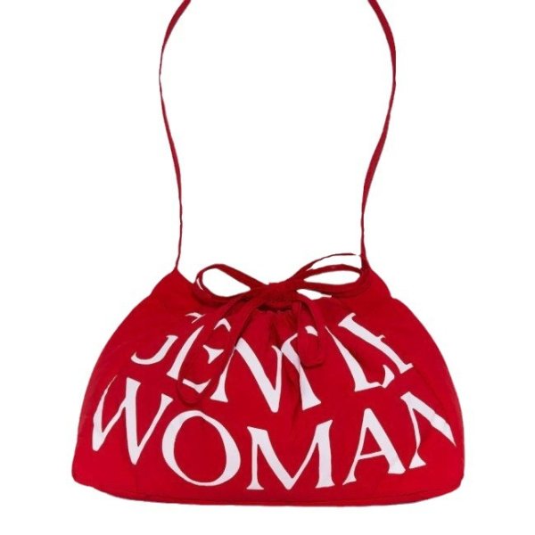 画像1: Gentlewoman Logo Dumpling Drawstring Shoulder Underarm Backpack Bag　ユニセックス男女兼用Gentlewomanロゴ巾着ショルダートートアンダーアームパックバッグ (1)
