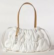画像4: Waterproof lightweight pleated gathered handle leather underarm tote shoulder bag　ユニセックス男女兼用防水軽量プリーツギャザーハンドルレザーアンダーアーム トートショルダーバッグ (4)