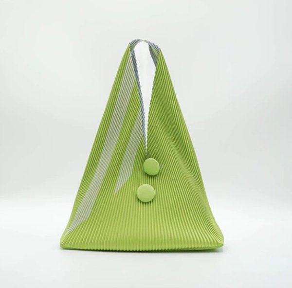 画像13: Pleated Bag Rhombus Triangle Contrast Accordion Tote Shoulder Bag　ユニセックス男女兼用プリーツバッグ菱形三角形コントラストアコーディオントートショルダーバッグ (13)