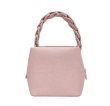 画像1: Weaving Handle Woven Handle Soft Leather Bucket Tote Shoulder  Pochette Bag　ユニセックス男女兼ウィービングハンドル織ハンドルソフトレザーバケットトートショルダーポシェットバッグ (1)