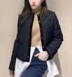 画像4: Women's Quilted round neck short jacket　キルティングラウンドネックショート丈ライトジャケット コート  (4)