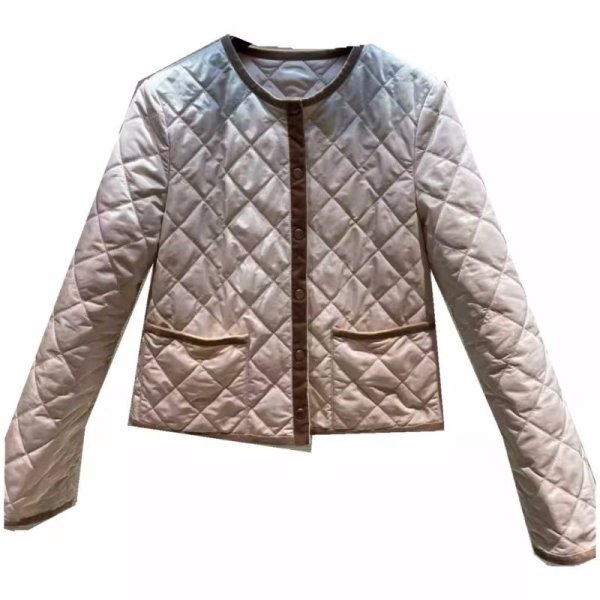 画像12: Women's Quilted round neck short jacket　キルティングラウンドネックショート丈ライトジャケット コート  (12)