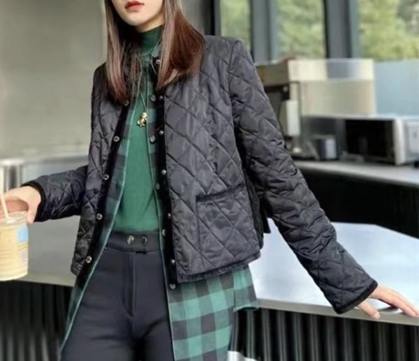 画像5: Women's Quilted round neck short jacket　キルティングラウンドネックショート丈ライトジャケット コート  (5)