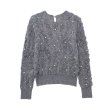 画像5: Women's Pearl-embellished textured sweater pullover knit 　パール付きラウンドネック セーター ニット (5)