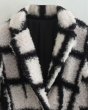 画像3: Women's Black and white checked tailored collar long coat　ブラック＆ホワイトチェックテーラーカラーロングコート ジャケット (3)