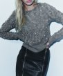 画像3: Women's Pearl-embellished textured sweater pullover knit 　パール付きラウンドネック セーター ニット (3)