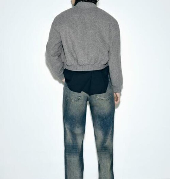 画像13: Women's Round neck short bomber jacket jumper coat　ショート丈ラウンドカラーボンバージャケット ブルゾンコート  (13)