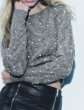 画像2: Women's Pearl-embellished textured sweater pullover knit 　パール付きラウンドネック セーター ニット (2)