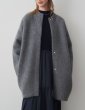 画像1: Women's Super soft knit collarless jacket cardigan スーパーソフトニットノーカラージャケット カーディガン (1)