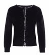 画像1: Women's Round neck knit cardigan with pearls　パール付きラウンドネック カーディガンセーターニット (1)
