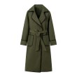 画像4: Women's Embroidered border Roosevelt long coat jacket　縁取り刺繍ベルト付きロングコート ジャケット (4)
