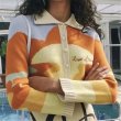 画像3: Women's Contrast Color Lapel Long Sleeve Cardigan Sweater Jacket　ポロスタイルグラフィック編み込み カーディガンセータージャケットニット (3)