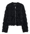 画像1: Women's Zip-up fluffy jacket blouson coat 　モコモコファージップアップジャケット ブルゾン (1)