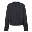 画像6: Women's Stand collar frilled collar cardigan sweater knit　スタンドカラーフリル襟 カーディガンセーターニット (6)