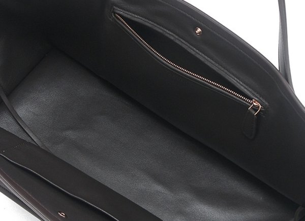 画像11: ROW Cowhide Large Capacity Tote Bag Handbag for Commuting to School　ユニセックス男女兼用本革レザーベーシックトートバッグ通勤通学 (11)