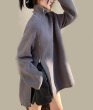 画像8: Women's Side zipper design turtleneck sweater knit jacket　サイドジップハイネックタートルセーターニットジャケット (8)