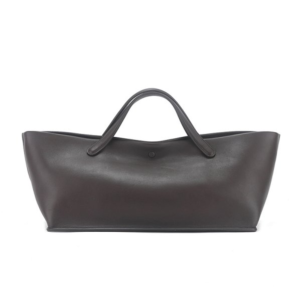 画像1: ROW Cowhide Large Capacity Tote Bag Handbag for Commuting to School　ユニセックス男女兼用本革レザーベーシックトートバッグ通勤通学 (1)