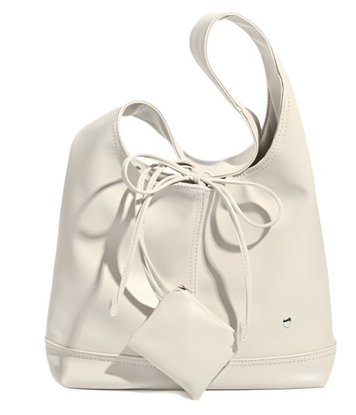 画像2: Lace-up tote shoulder underarm leather bag　ユニセックス男女兼用レザーリボントートショルダーアンダーアームバッグ (2)