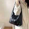 画像9: Lace-up tote shoulder underarm leather bag　ユニセックス男女兼用レザーリボントートショルダーアンダーアームバッグ (9)
