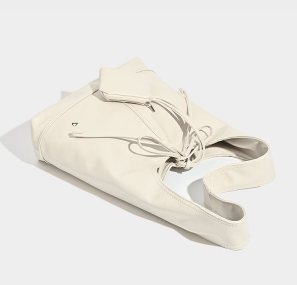 画像7: Lace-up tote shoulder underarm leather bag　ユニセックス男女兼用レザーリボントートショルダーアンダーアームバッグ (7)