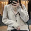 画像7: Women's Single Breasted Button Herringbone 　シングルブレストボタンヘリンボーンジャケット ブルゾンコート (7)