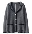 画像1: Women's Single Breasted Button Herringbone 　シングルブレストボタンヘリンボーンジャケット ブルゾンコート (1)