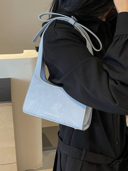 画像8: Sweet bow velvet tote shoulder underarm bag handbag 　ユニセックス男女兼用スイートリボンレザートートショルダークロスボディバッグ (8)