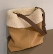 画像3: Sheepskin Style Crossbody Shoulder Bag handbag 　ユニセックス男女兼用シープスキンスタイルシングルハンドルトートショルダークロスボディバッグ (3)
