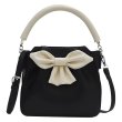 画像1: Ribbon Bicolor Leather tote shoulder crossbody bag　ユニセックス男女兼用リボン バイカラーレザートートショルダークロスボディバッグ (1)