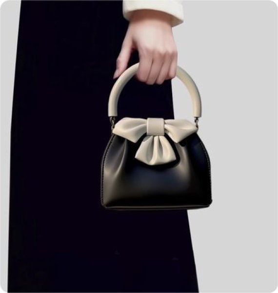 画像2: Ribbon Bicolor Leather tote shoulder crossbody bag　ユニセックス男女兼用リボン バイカラーレザートートショルダークロスボディバッグ (2)