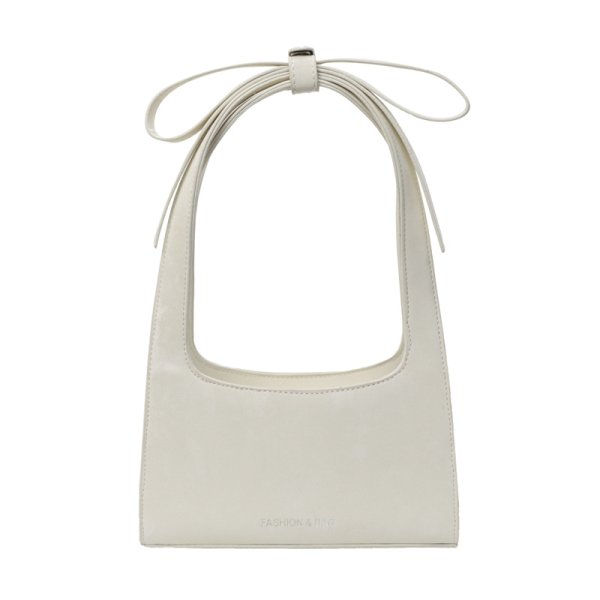 画像4: Sweet bow velvet tote shoulder underarm bag handbag 　ユニセックス男女兼用スイートリボンレザートートショルダークロスボディバッグ (4)