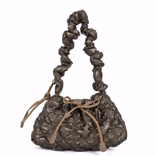 画像3: Quilted Down Single Shoulder Underarm Crossbody Bag handbag 　ユニセックス男女兼用キルティングダウンシングルショルダーアンダーアームクロスボディバッグ (3)