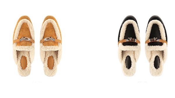 画像5: Low heel fur boa mules slippers moccasin sandals Pumps shoes 　ローヒールファーボアミュール  スリッパ モカシンサンダルパンプスシューズ (5)