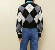 画像4: Women's Short argyle round neck sweater knit　アーガイル長袖ラウンドネックセーターニット (4)