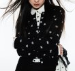 画像4: Women's Cat paw braid Round Neck Long Sleeve Cardigan Sweater Knit　キャットポウ肉球編み込み長袖ラウンドネックカーディガンセーターニット (4)