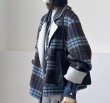 画像8: Women's Loose small check pattern reversible short wool coat jacket　チェックリバーシブルルーズショートコート ジャケット (8)