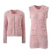 画像1: Women's Tweed knit jacket and dress  One piece　ツイードニット編みジャケット&ドレス (1)