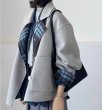画像3: Women's Loose small check pattern reversible short wool coat jacket　チェックリバーシブルルーズショートコート ジャケット (3)
