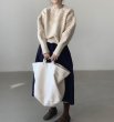 画像8: Women'sRound neck daisy 3D embroidery rattan sleeve pullover knit sweater 　ラウンドネックデイジー３D 刺繍ラタンスリーブプルオーバーニットセーター (8)