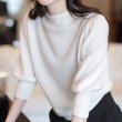 画像4: Women's Balloon sleeve 3/4 sleeve high neck sweater  knit　七部バルーン袖ハイネックセーターニット (4)