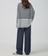 画像3:  different border widthsround neck Long-sleeved T-shirts　ディファレンスボーダーラウンドネック長袖Tシャツ (3)