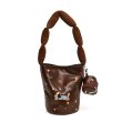 画像1: Illustration Dog Embroidery Leather Crossbody Bag Tote Shoulder Bag Down Handle 　ユニセックス男女兼用イラストドッグ刺繍レザークロスボディバッグトートショルダーアンダーアームバッグハンドルダウン (1)